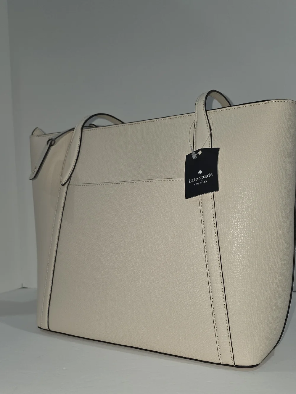 NWT ✅ KATE SPADE  CARA LARGE LEATHER TOTE in PARCHMENT  KF639 ⭐ NWT
